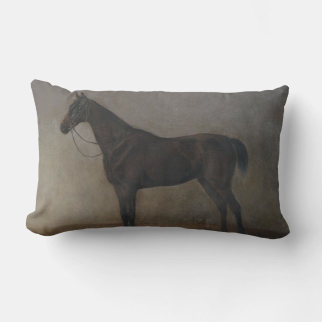 Bay Gelding Horse (av Albrecht Adam) Lumbarkudde (Framsida)