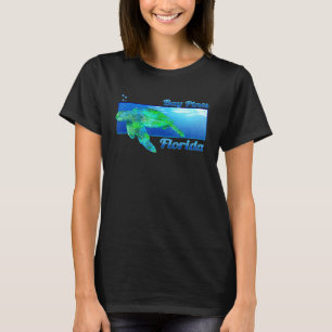 Bay Gräs Florida Swimming Sea Turtle T Shirt