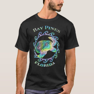 Bay Gräs Florida Vacation Colorful Tribal Turtle T Shirt