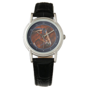 Bay Hanoverian Horse Slate Grått Armbandsur