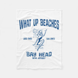 Bay Head New Jersey Nj Rolig Vintage Stränder Tee Fleecefilt