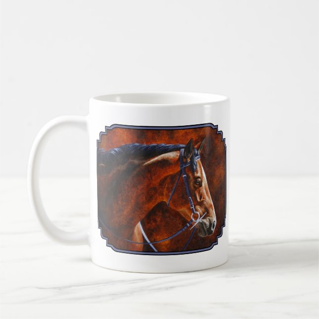 Bay Horoverian Warmblode Kaffemugg (Vänster)