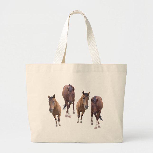 Bay Horse #4 Bag / Tote Bag Jumbo Tygkasse (Framsidan)