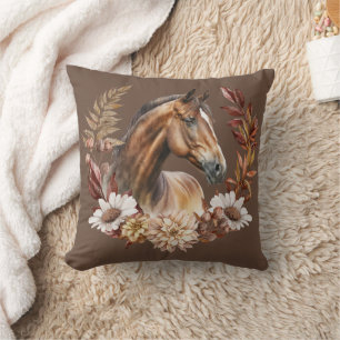 Bay Horse Autumn Wandan Dekorativ kudde