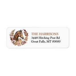 Bay Horse Autumn Wandan Returadress Etikett