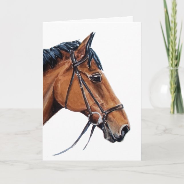Bay Horse Blank Kort (Framsida)