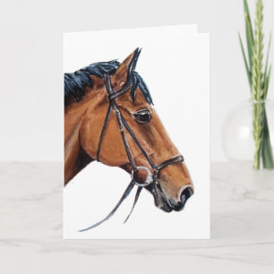 Bay Horse Blank Kort
