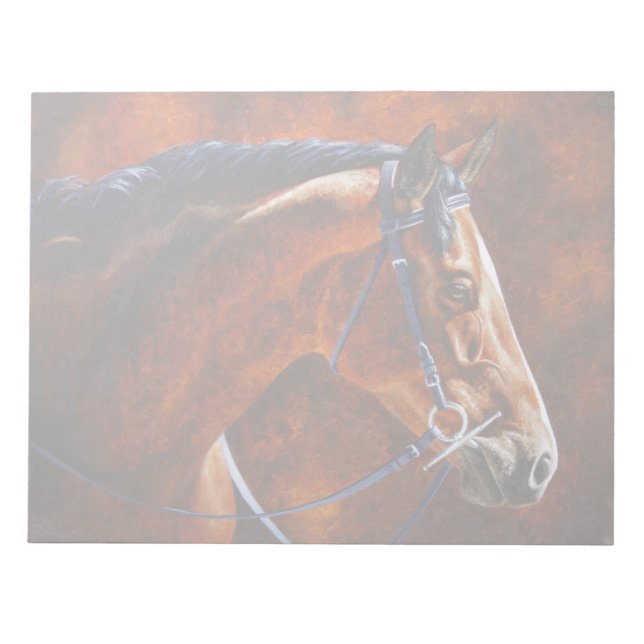 Bay Horse Hanoverian Warmbloian Anteckningsblock (Framsida)