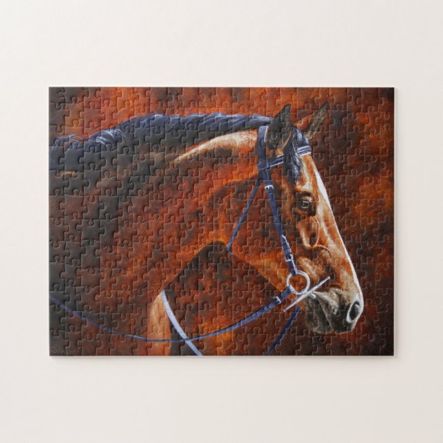 Bay Horse Hanoverian Warmbloian Pussel (Horisontell)