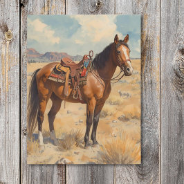 Bay Horse i Desert Southwest Vykort
