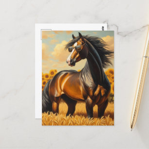 Bay Horse i Sunglasses Vykort