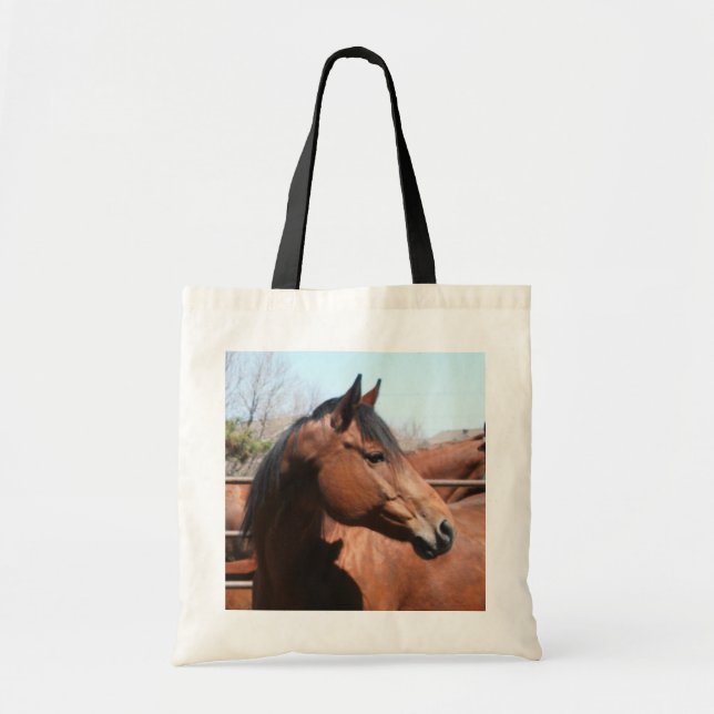 Bay Horse Tote Bag Tygkasse (Framsidan)