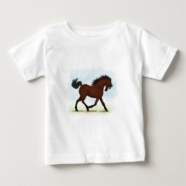 Bay Horse With Blaze T Shirt (Framsida)