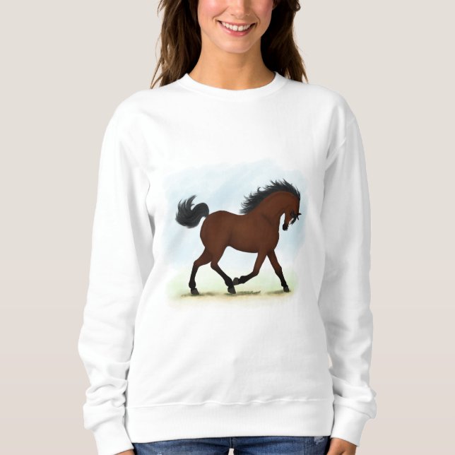 Bay Horse With Blaze T Shirt (Framsida)