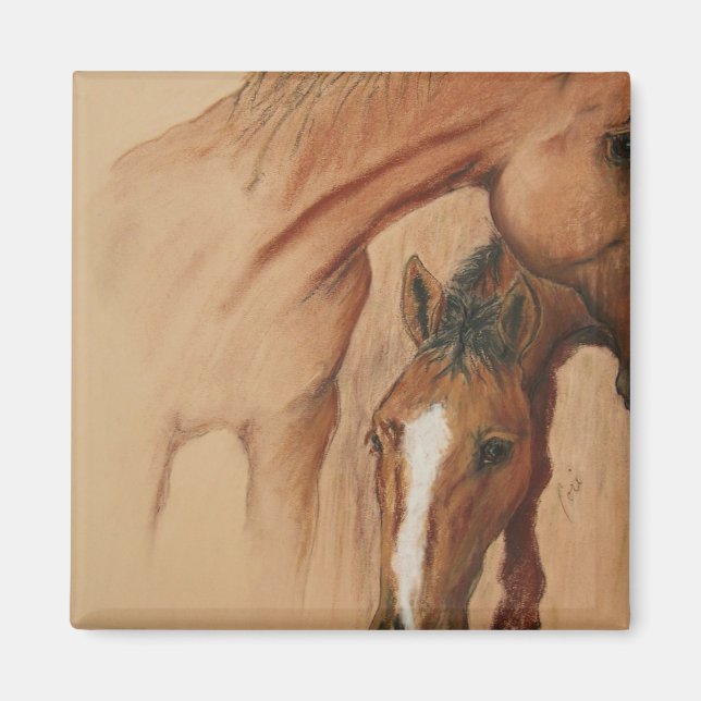 Bay Horses Art Magnet (Framsidan)