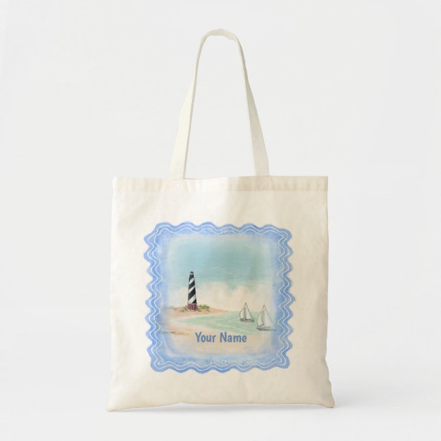 Bay Lighthouse tote bag Tygkasse (Framsidan)