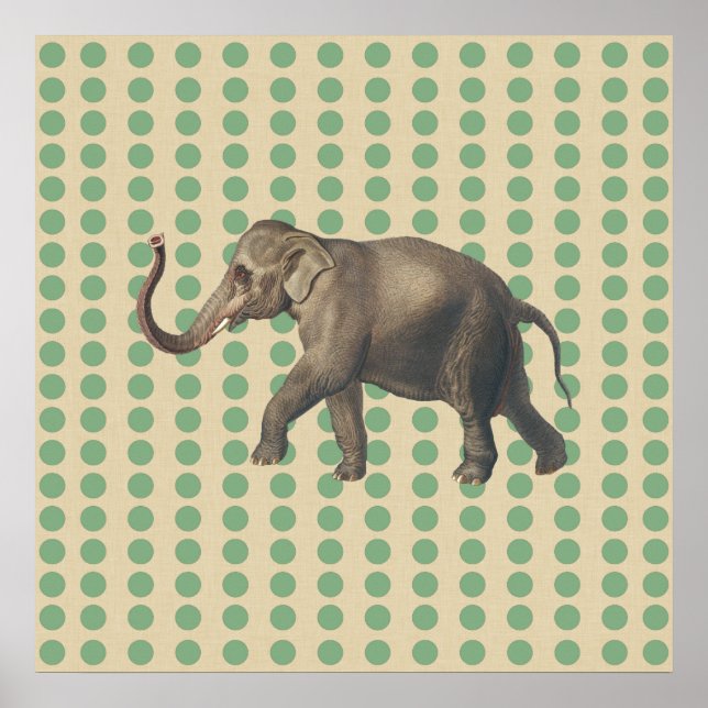 Bay Löv Spice Moods Dots med Elephant Poster (Framsidan)