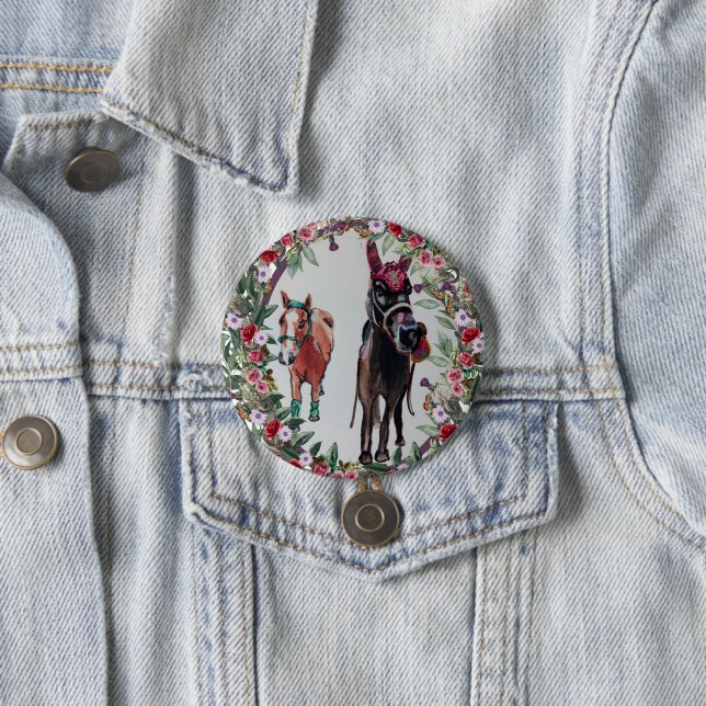 Bay mare ro horse Button Knapp (In Situ)