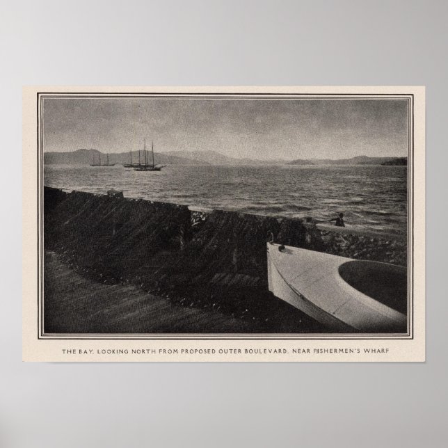 Bay nära Fishermen's Wharf, San Francisco Poster (Framsidan)