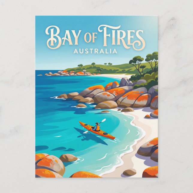 Bay of Fires Australien Vykort (Framsida)