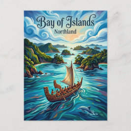 Bay of Islands Nya Zeeland Vykort