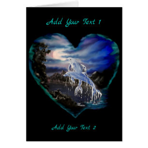 Bay of Night, Dolphin Kärlek Card Hälsningskort