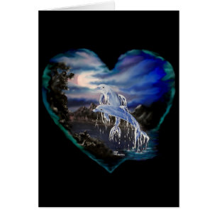 Bay of Night, Dolphin Kärlek Card OBS Kort