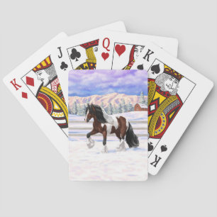 Bay Pinto Brown Skewbald Gypsy Vanner Tinker Horse Casinokort