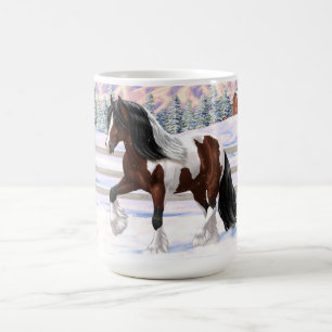 Bay Pinto Brown Skewbald Gypsy Vanner Tinker Horse Kaffemugg
