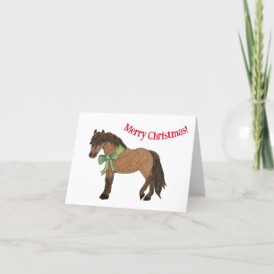 Bay Pony-julkort Tack Kort