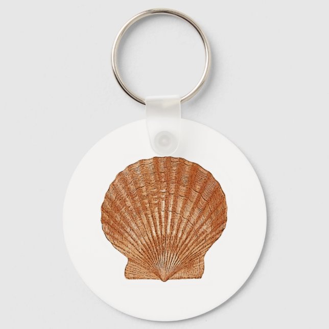 Bay Scallop-Snäcka Nyckelring (Framsida)