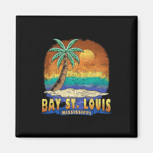 Bay St. Louis Mississippi Vintage Distress Souve Magnet