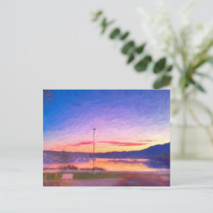 Bay Sunset-vykort Vykort