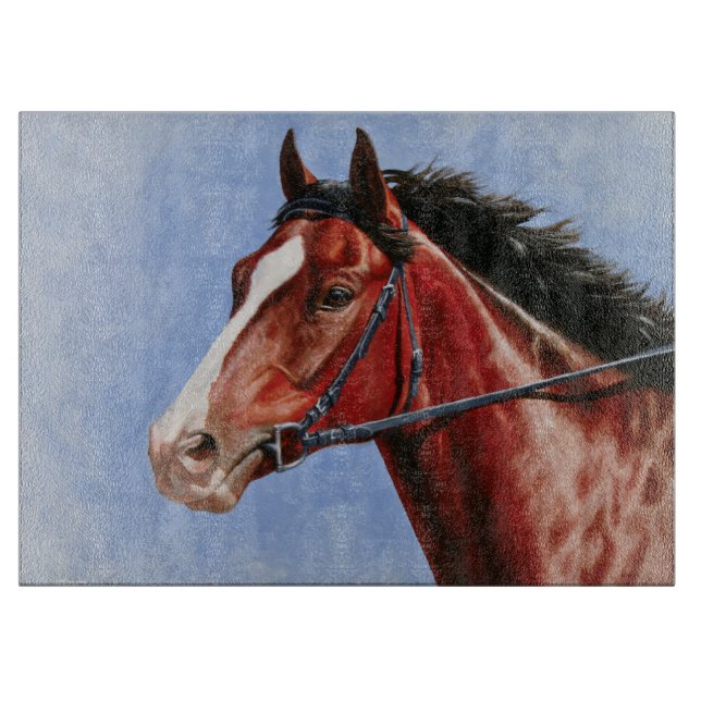 Bay Thoroughborn Tävling Horse (Framsidan)