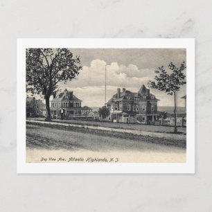 Bay View Ave., Atlantic Highlands, NJ Vintage Vykort