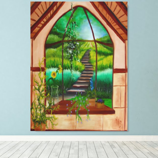 Bay Window Canvastryck (Insitu (trägolv))