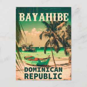 Bayahibe Dominikanska republiken - Retro Vintage 6 Vykort