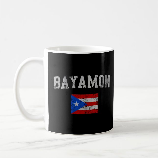 Bayamon Puerto Rico Flagga Kaffemugg (Vänster)