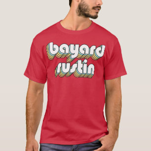 Bayard Rustin Retro Regbow Typography Faded Stil T Shirt
