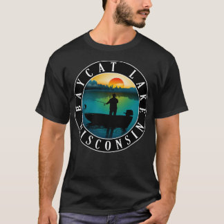 Baycat Sjö Wisconsin Fishing T Shirt