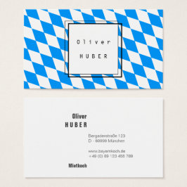 Bayerblå Visitkort