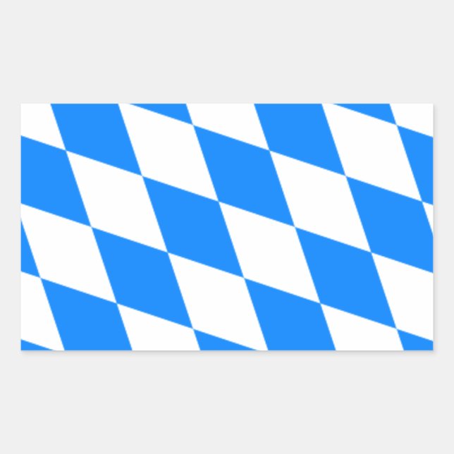 Bayerische Flagga - Bayerische Flagge Rektangulärt Klistermärke (Framsida)