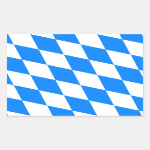 Bayerische Flagga - Bayerische Flagge Rektangulärt Klistermärke