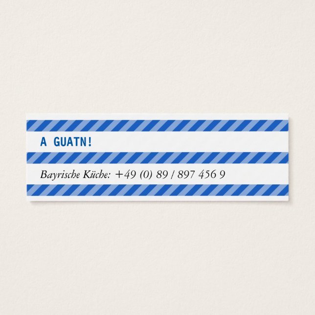 Bayerische Mini Karten Litet Visitkort (Baksidan)