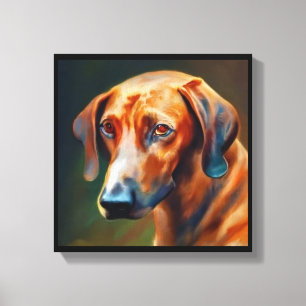 Bayerischer Gebirgsschweisshund - Hundporträtt Canvastryck