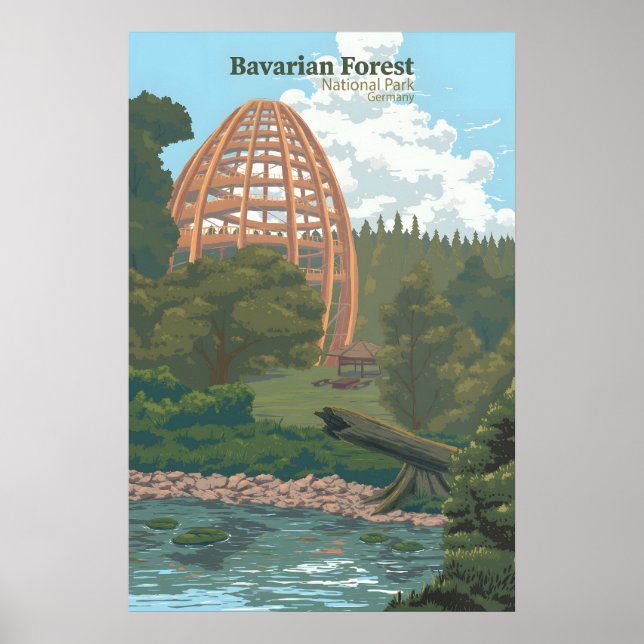 Bayerischer Wald nationalpark Tyskland Resa Poster (Framsidan)