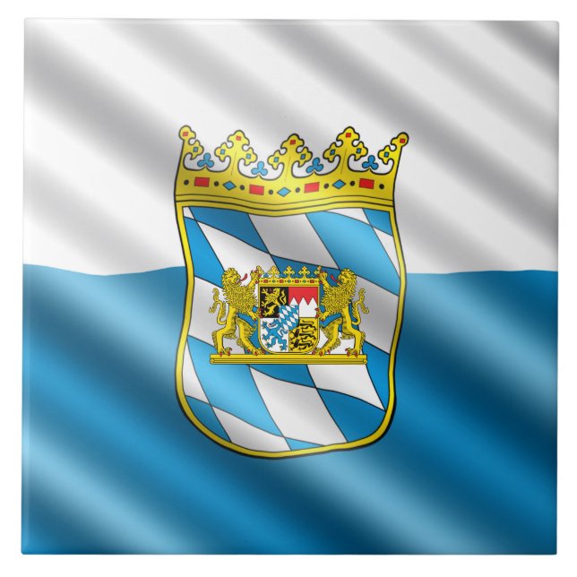 Bayerisk flagga kakelplatta (Framsidan)