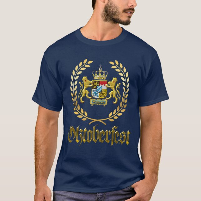 Bayeristisk Vapensköld Oktoberfest T-Shirt (Framsida)