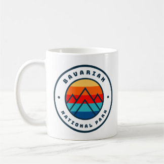 Bayeristiskt nationalpark Tysklanda minimalistiskt Kaffemugg