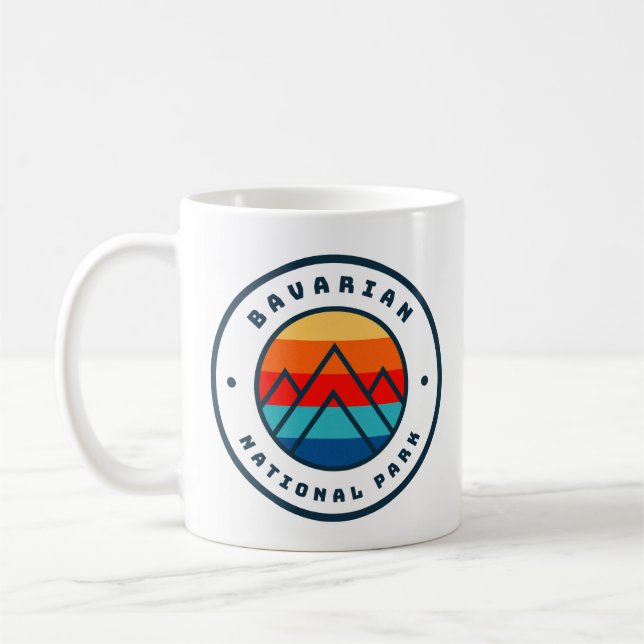 Bayeristiskt nationalpark Tysklanda minimalistiskt Kaffemugg (Vänster)